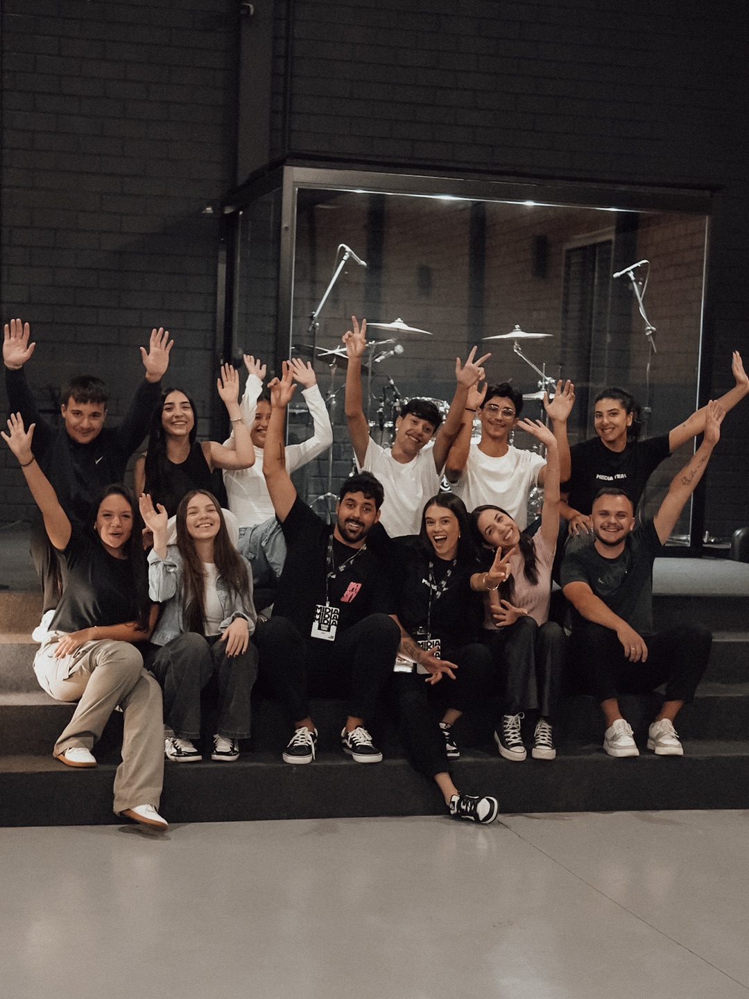 Equipe reunida durante a mentoria presencial